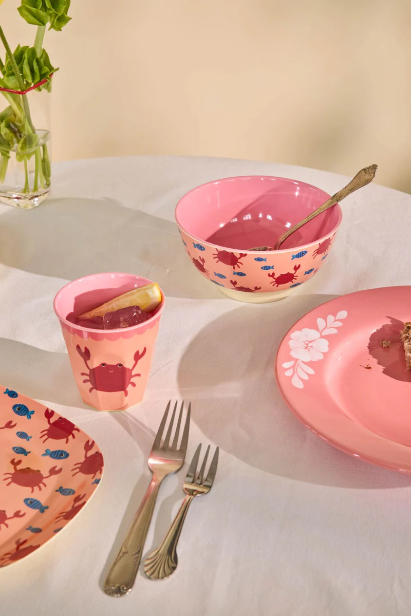 Melamine Cup with Crab Print - Medium - 250 ml
