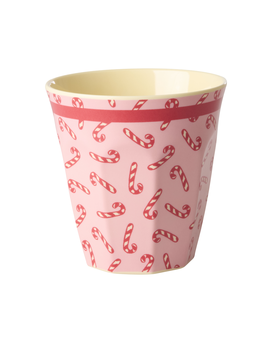 Melamine Cup with Candy Cane Print - Medium - 250 ml
