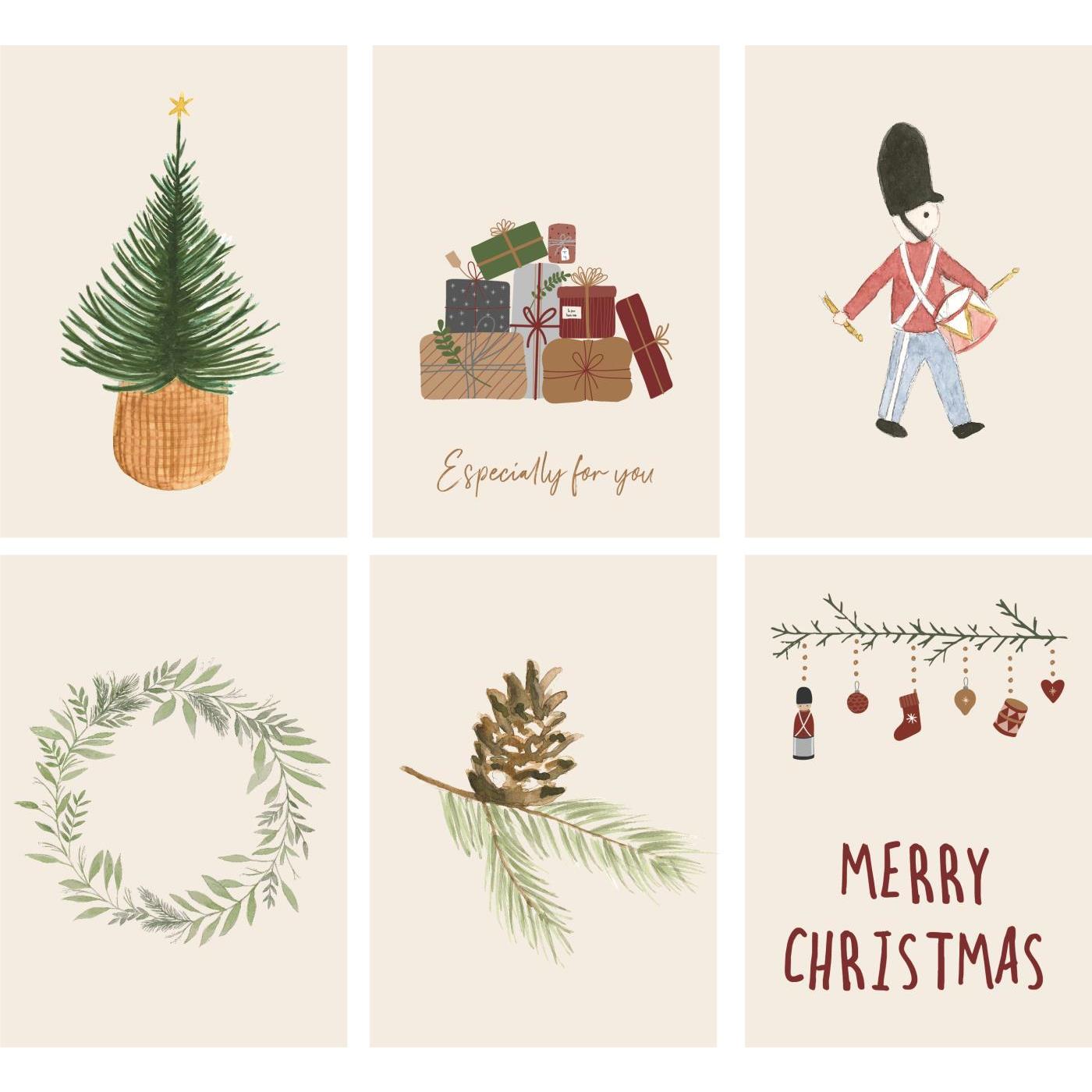 Julekort dobbelt 6 ass My Nostalgic Christmas 20 stk pr motiv