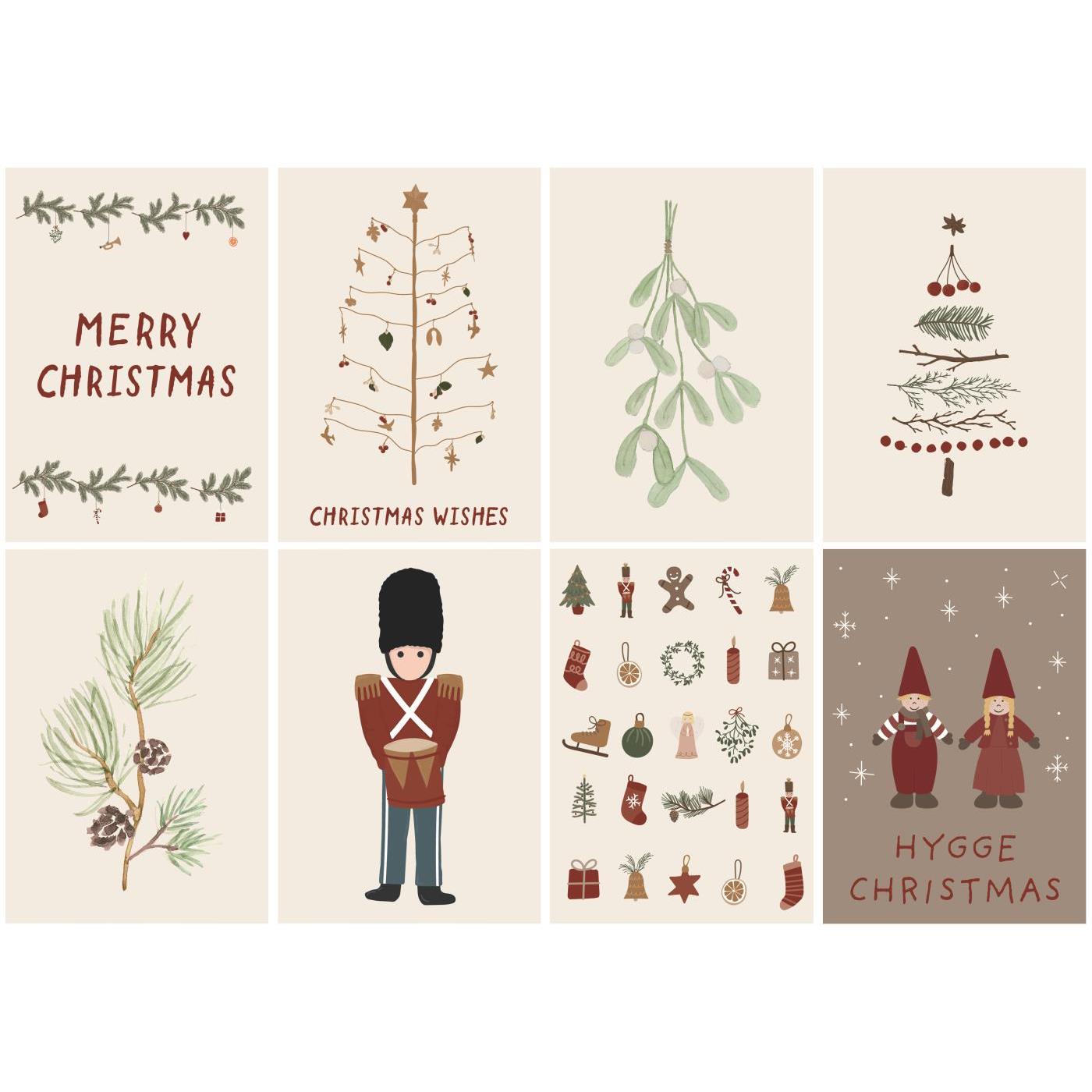Julekort dobbelt 8 ass My Nostalgic Christmas 15 stk pr motiv