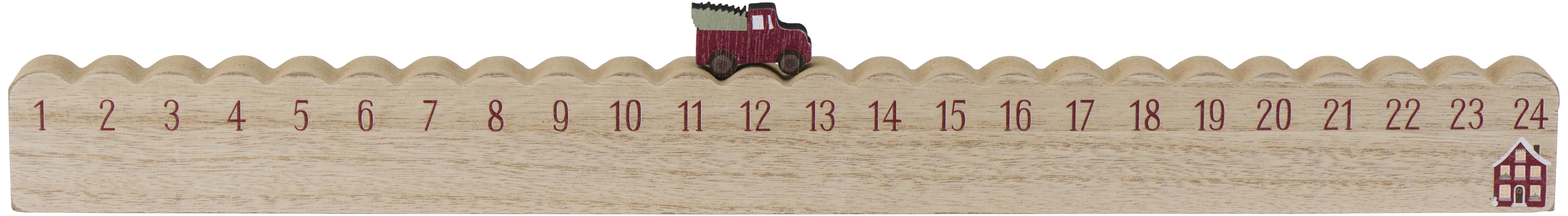 Julekalender 1-24 ladbil m/juletræ