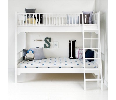 Classic bunk bed 90x200 cm w. slant ladder