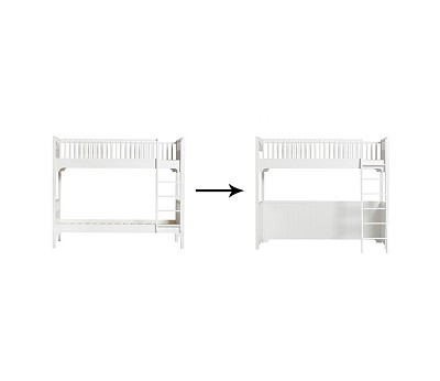 Classic bunk bed w. vertical ladder to loft bed