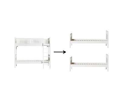 Classic bunk bed to 2 beds