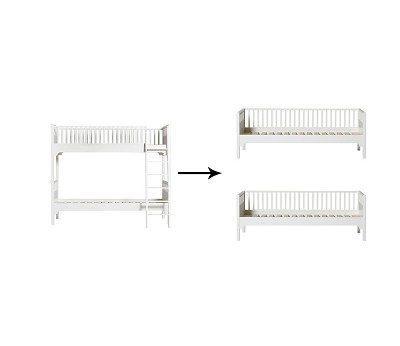 Classic bunk bed to 2 day beds