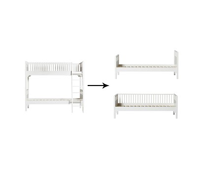 Classic bunk bed to 1 bed and 1 day bed