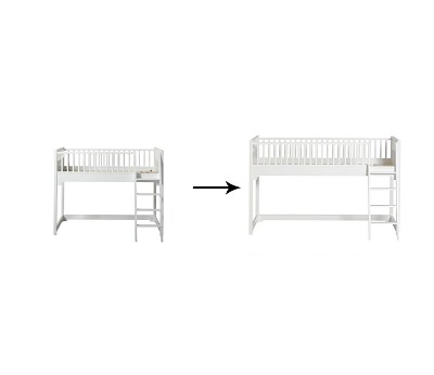 Classic junior low loft bed to Low loft bed