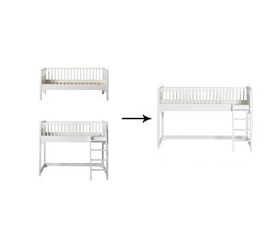 Classic junior day bed/low loft bed to Loft bed