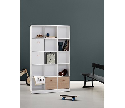 Shelving unit 3x5 vertical w. base