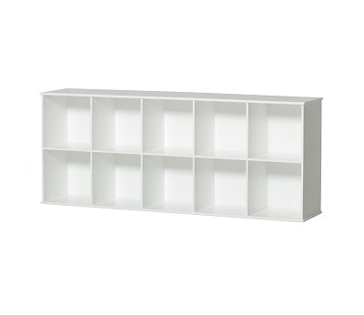 Shelving unit 5x2 horizontal w. support