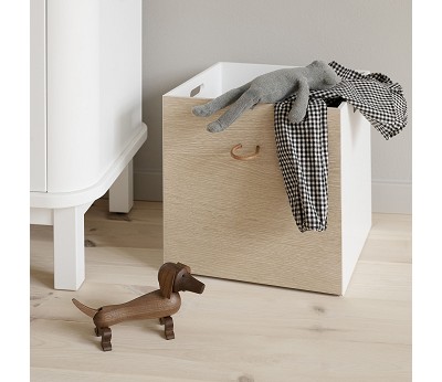 Boxes 3 pcs. white/oak