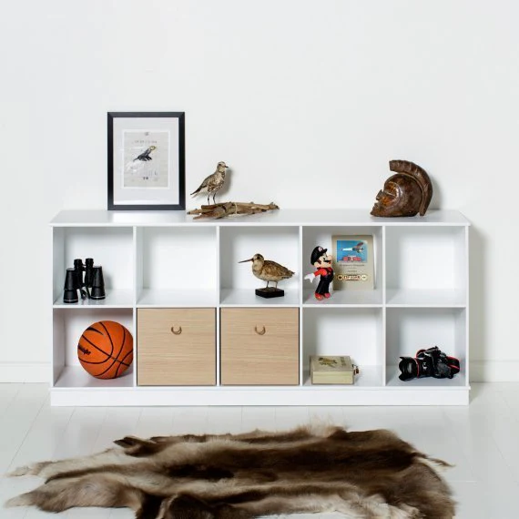 Shelving unit 5x2 horizontal w. base