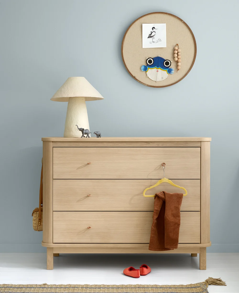 Wood Classic Dresser 3 drawers, oak