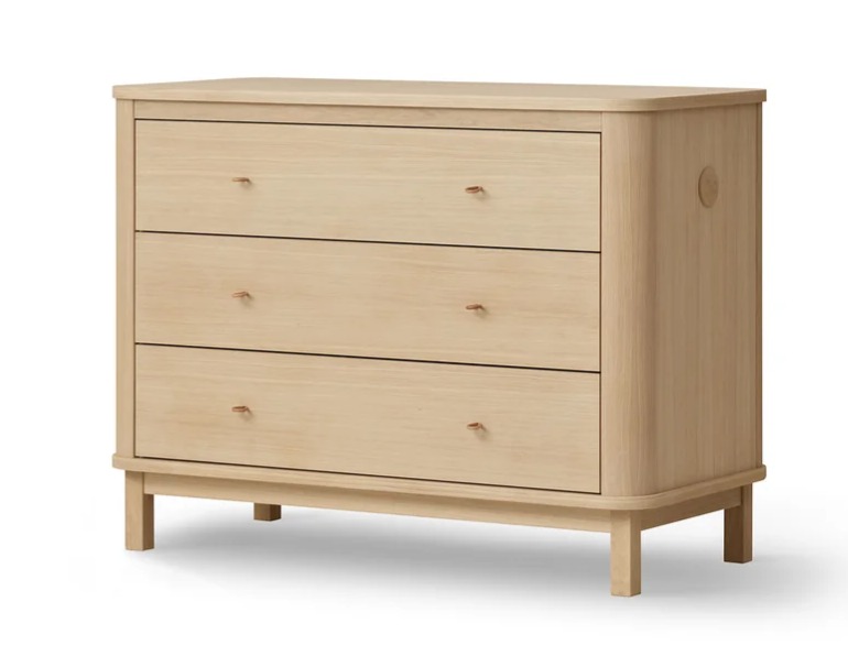 Wood Classic Dresser 3 drawers, oak