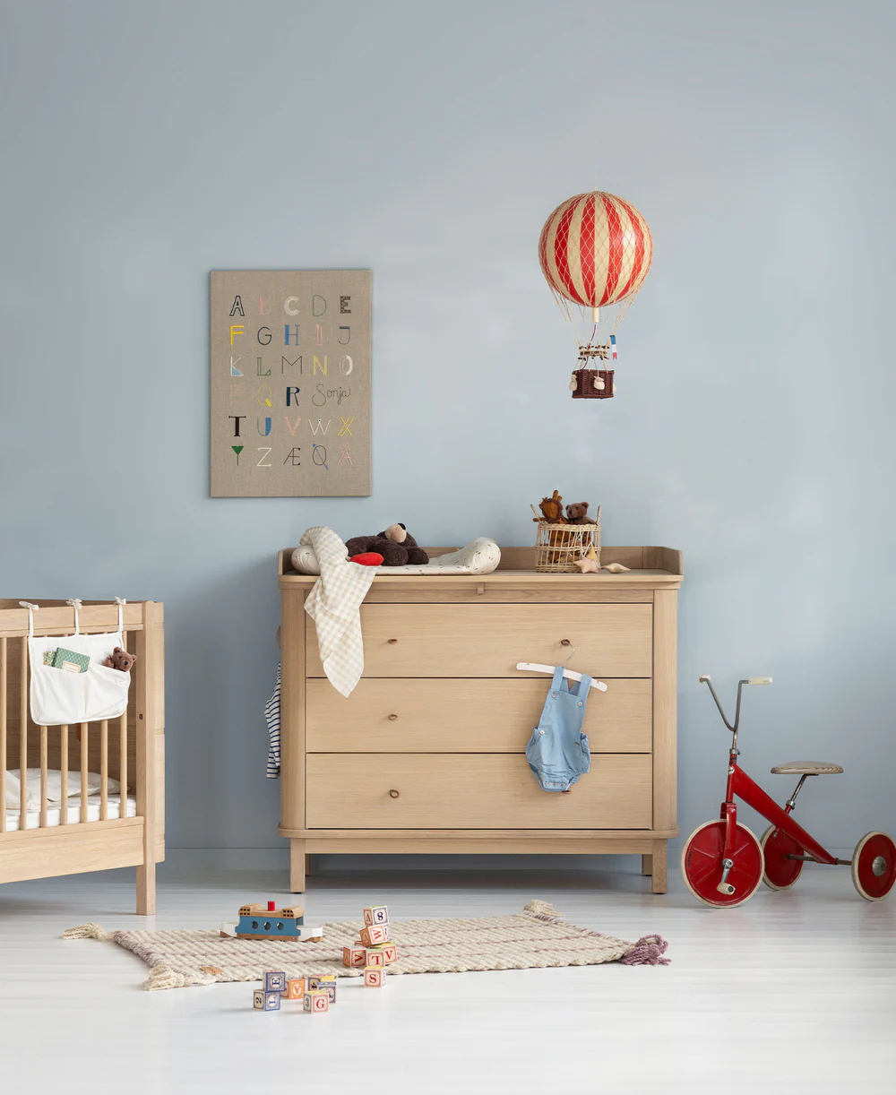 Nursery dresser 3 drawers, oak