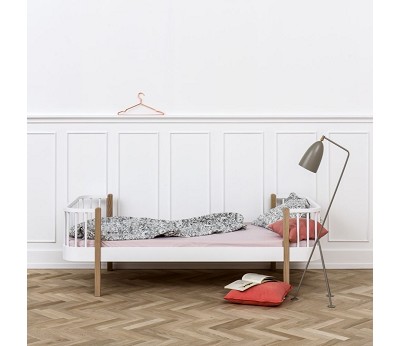 Original bed. 90x200 cm. white/oak