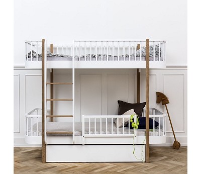 Original bunk bed. 90x200 cm. white/oak