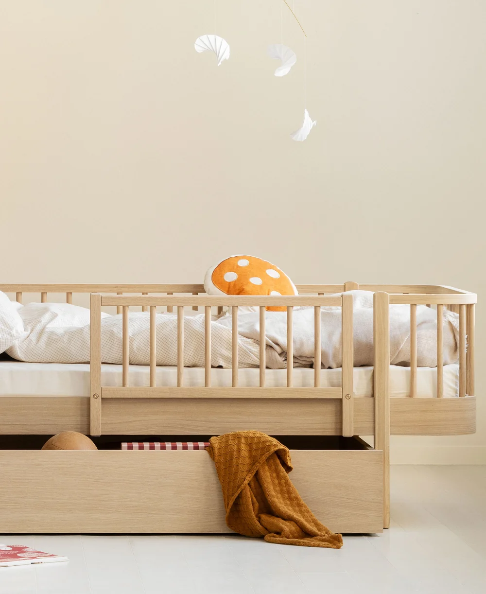 Original bed guard, oak