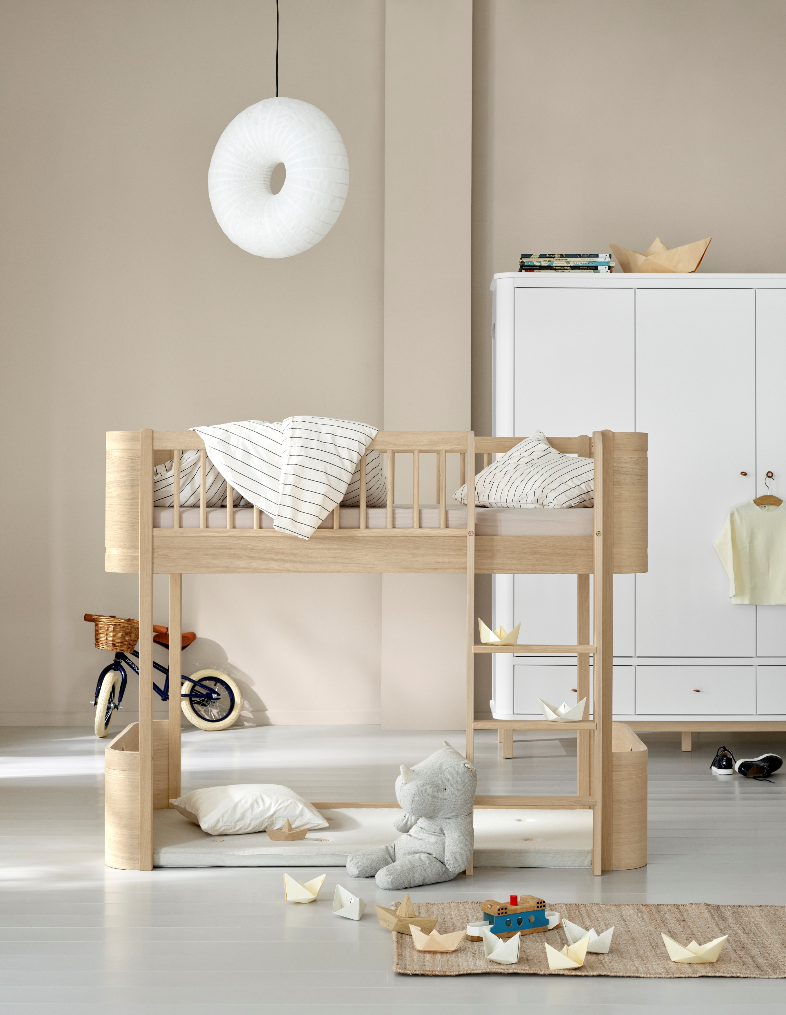 Play mattress. Mini+ low loft bed. nature (162 cm)