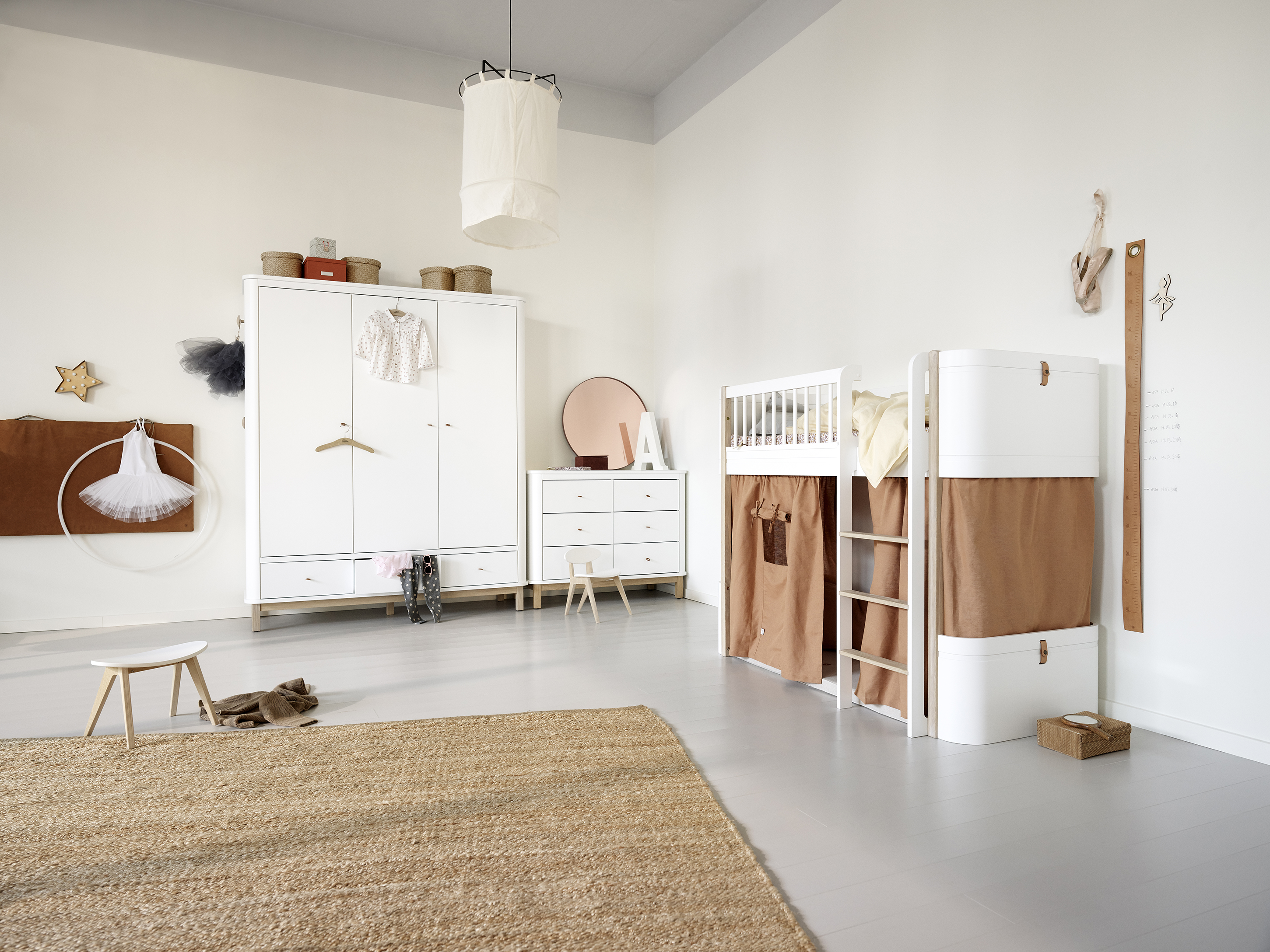 Play mattress. Mini+ low loft bed. nature (162 cm)