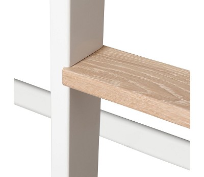 Mini+ low loft bed. 68x162 cm. white/oak