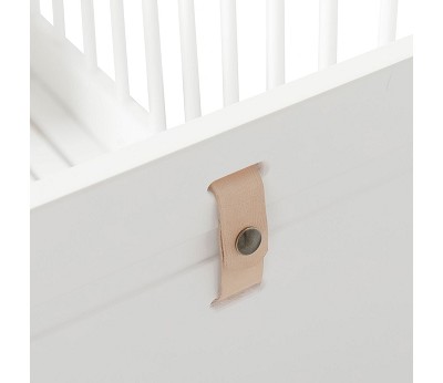 Mini+ low loft bed. 68x162 cm. white/oak