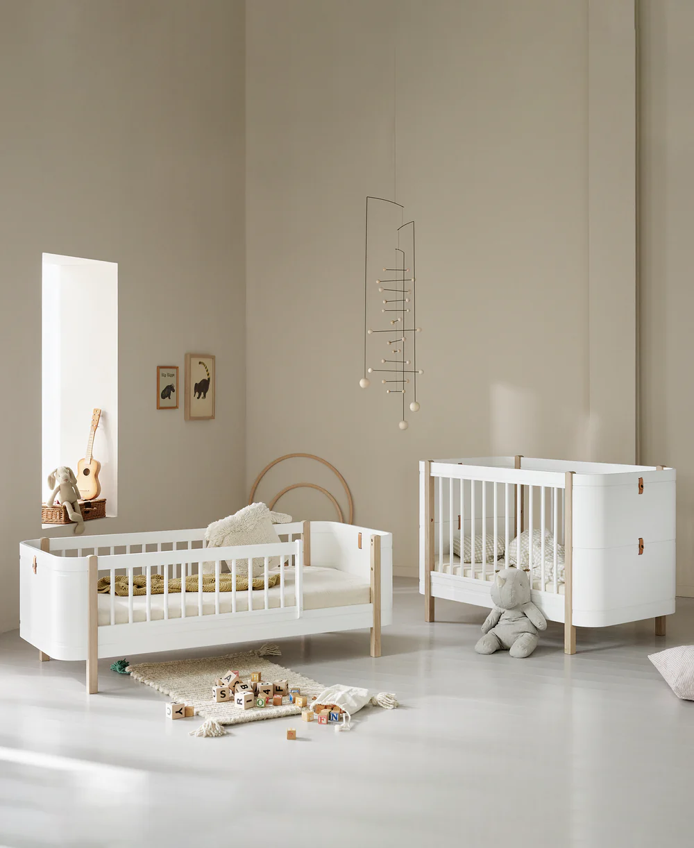 Mini+ sibling kit (additional parts to Mini+ cot bed incl. junior kit. white/oak