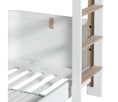 Mini+ low bunk bed. 68x162cm. white/oak