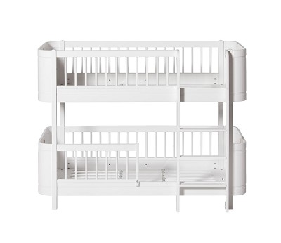 Mini+ low bunk bed. 68x162cm. white