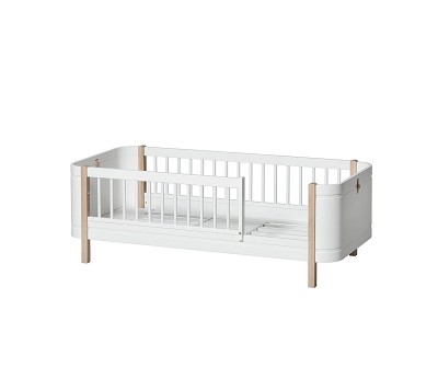 Mini+ junior bed. 68x162cm. white/oak