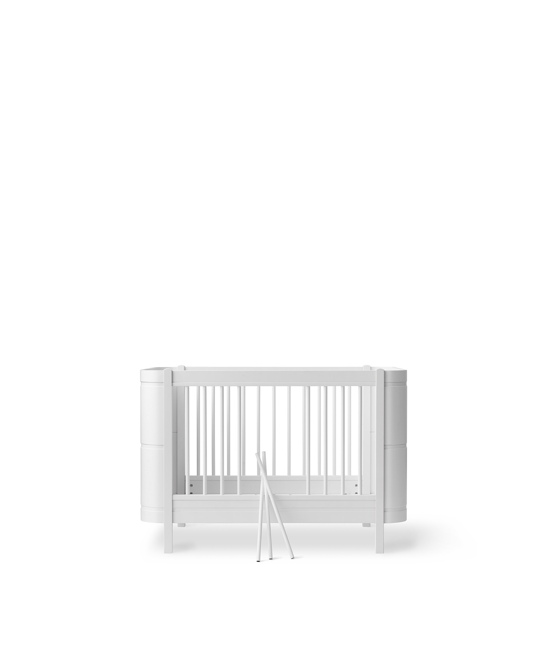 Mini+ cot bed excl. junior kit. 68x122 cm. white