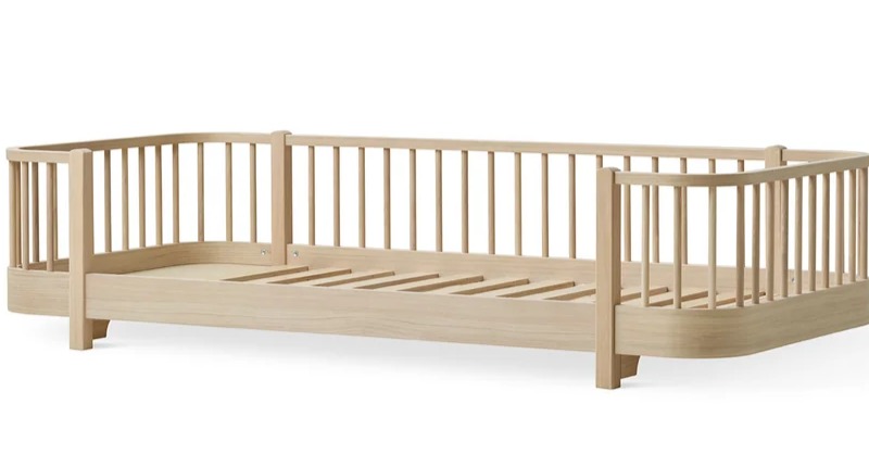 Original floor bed, 90x200 cm, oak