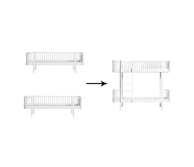 2 Original day beds to bunk bed. white