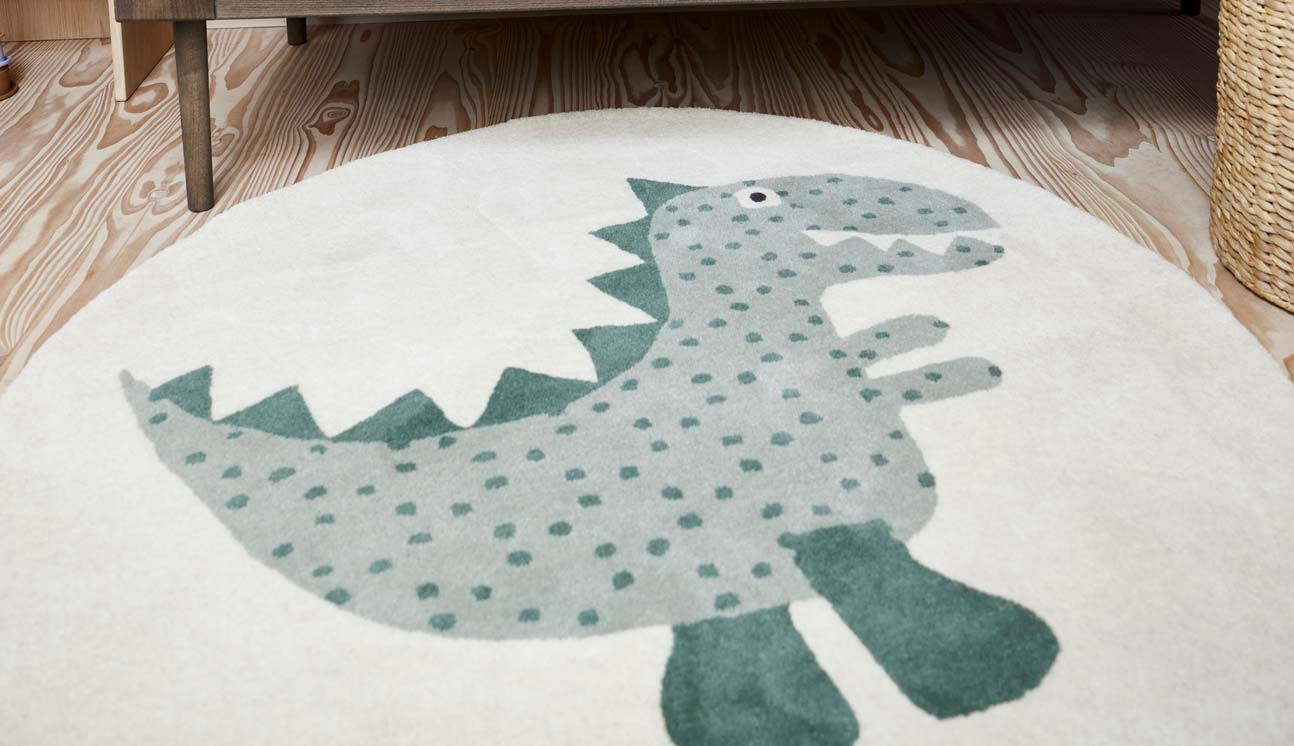 Theo Dino Rug Green