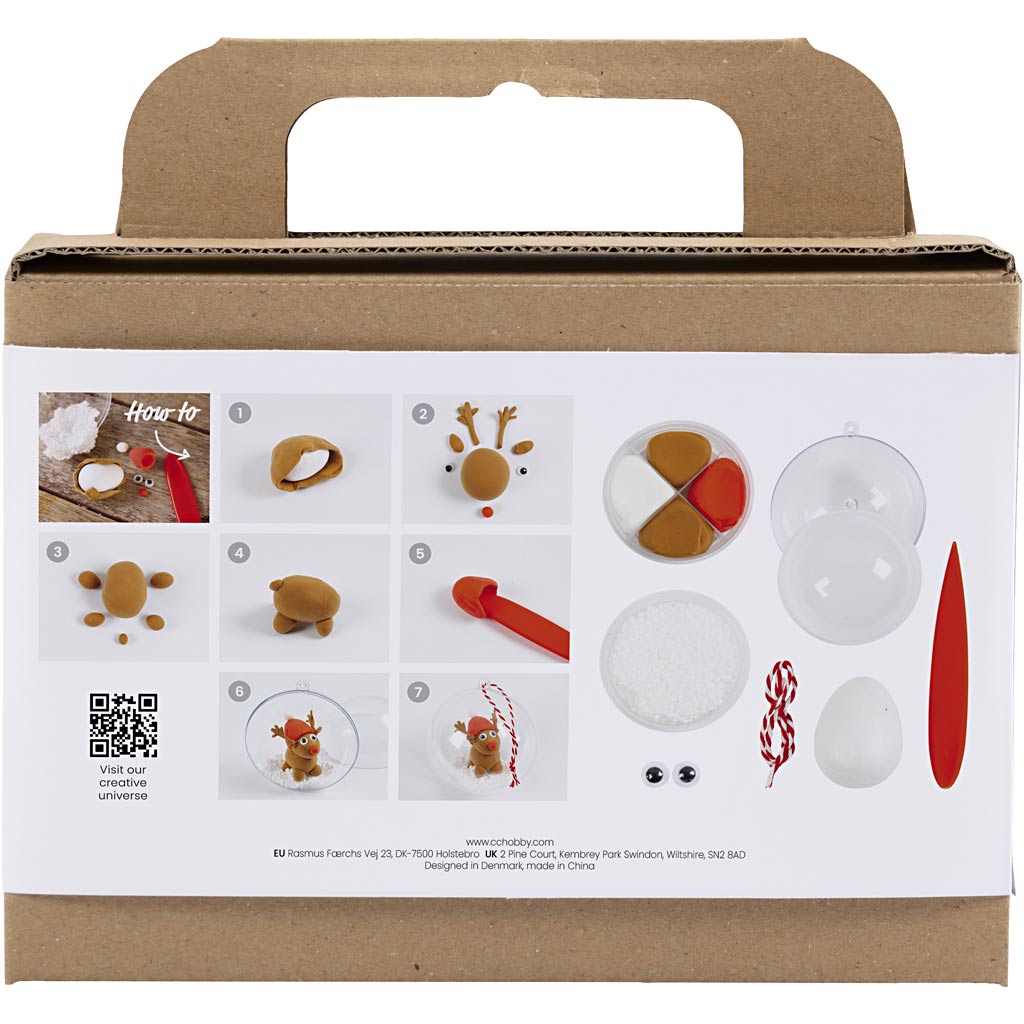 Mini DIY Kit Modellering. Reinsdyr. 1 pk.