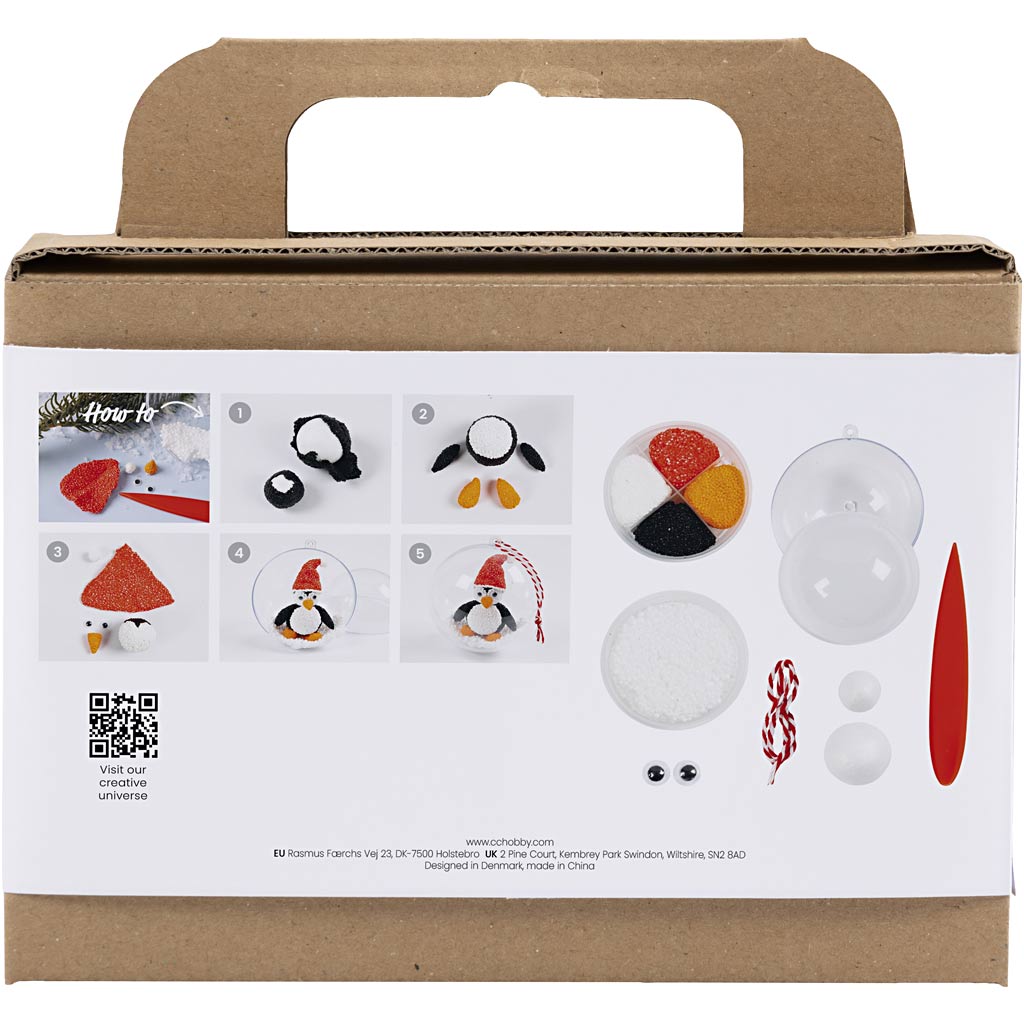 Mini DIY Kit Modellering. Pingvin. 1 pk.