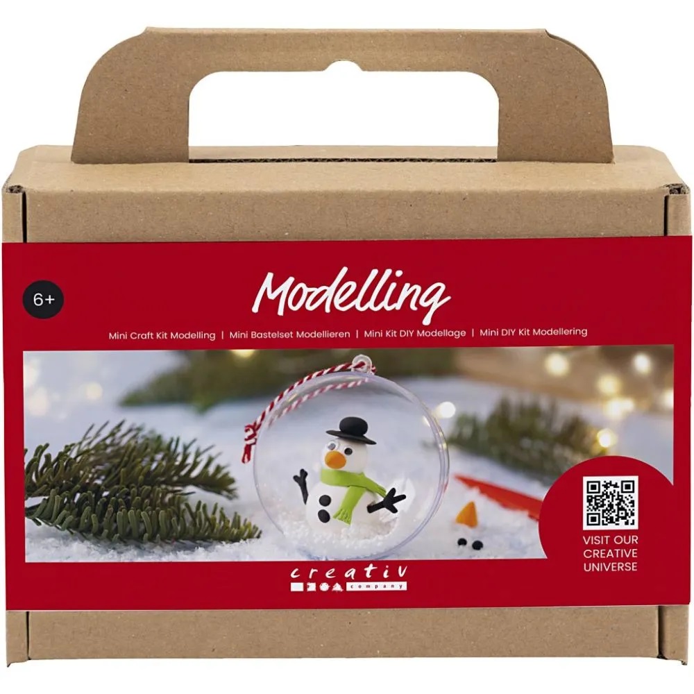 Mini DIY Kit Modellering. Snømann. 1 pk.