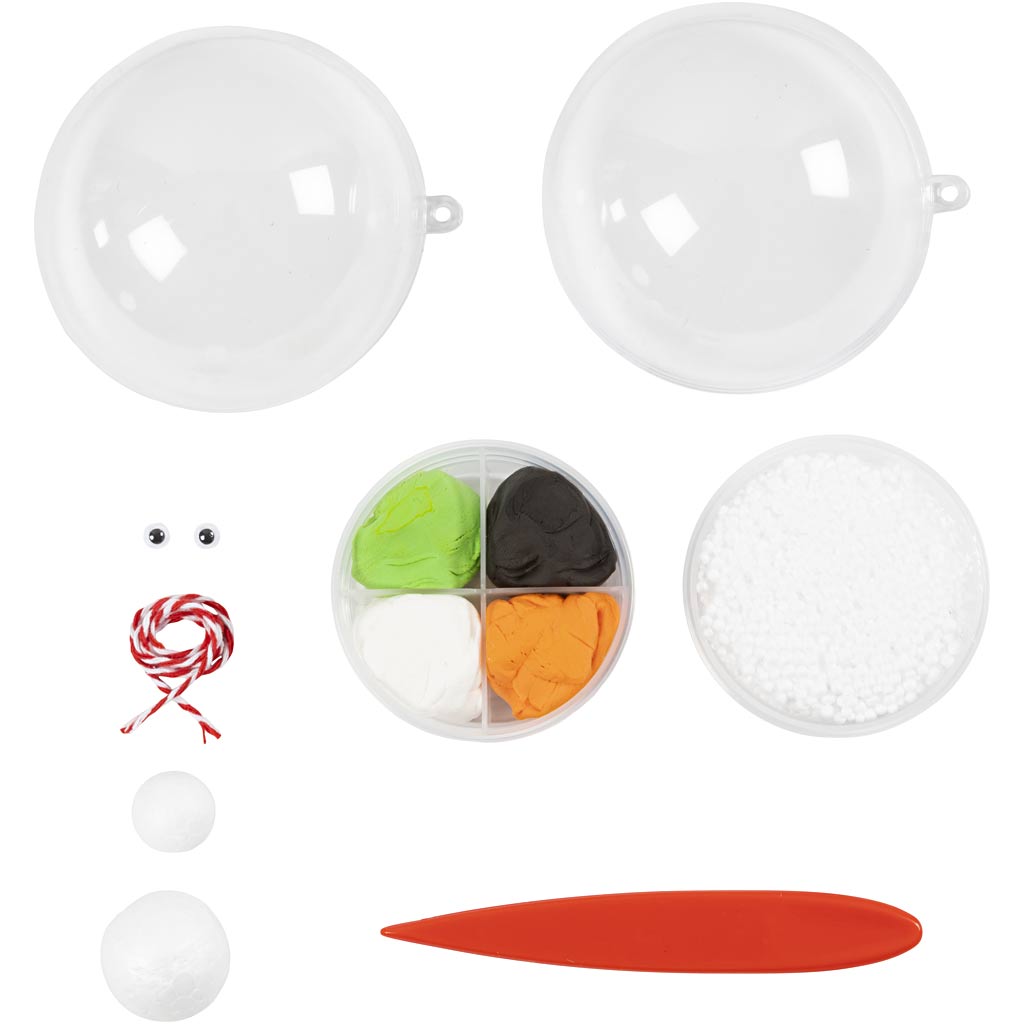 Mini DIY Kit Modellering. Snømann. 1 pk.