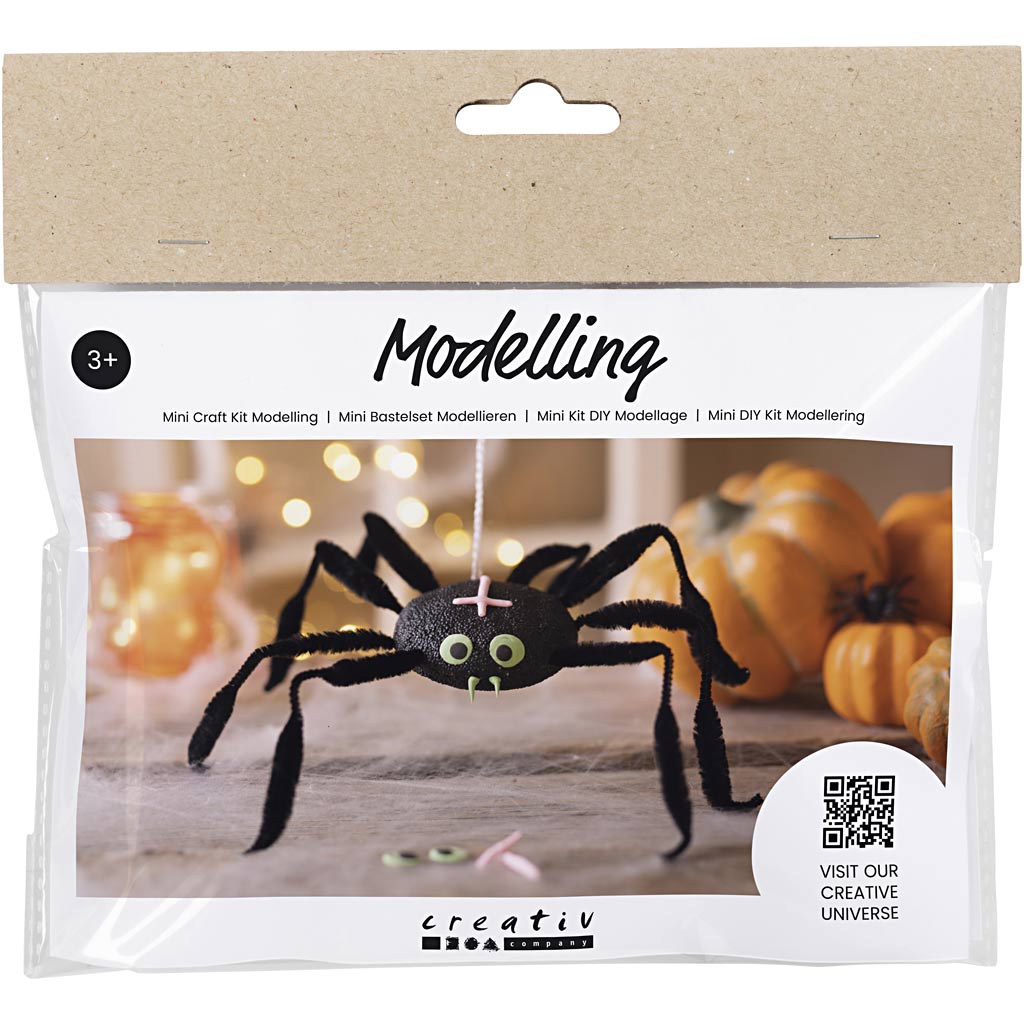 Mini DIY Kit Modellering. Edderkopp. 1 pk.