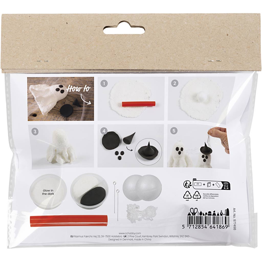 Mini DIY Kit Modellering. Spøkelse. 1 pk.