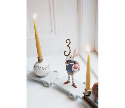 20 PACK BIRTHDAY TRAIN CANDLES NATURE SS24