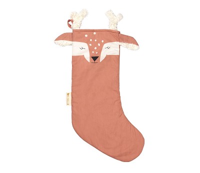 Christmas Stocking Deer - Old Rose