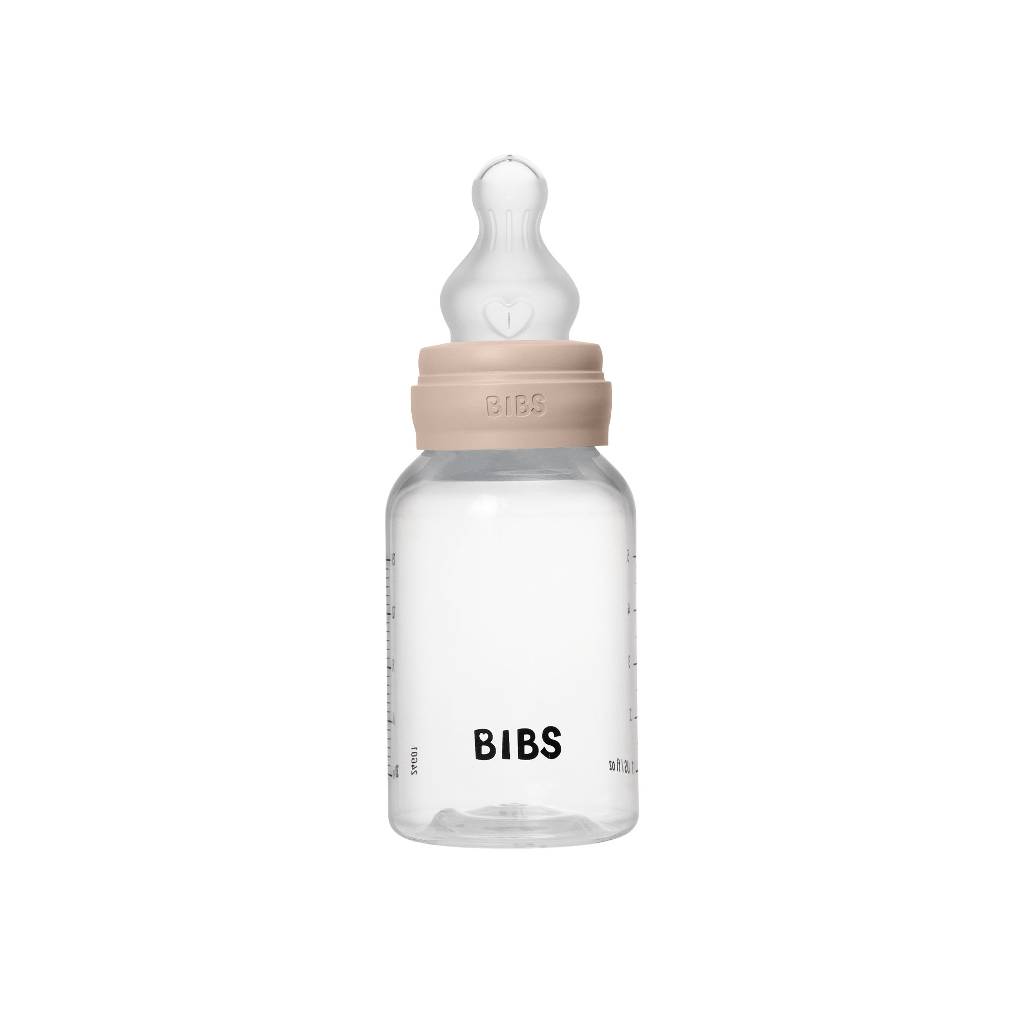 BIBS Baby Bottle Round Silicone 1 pack 150 ml Slow Flow Blush