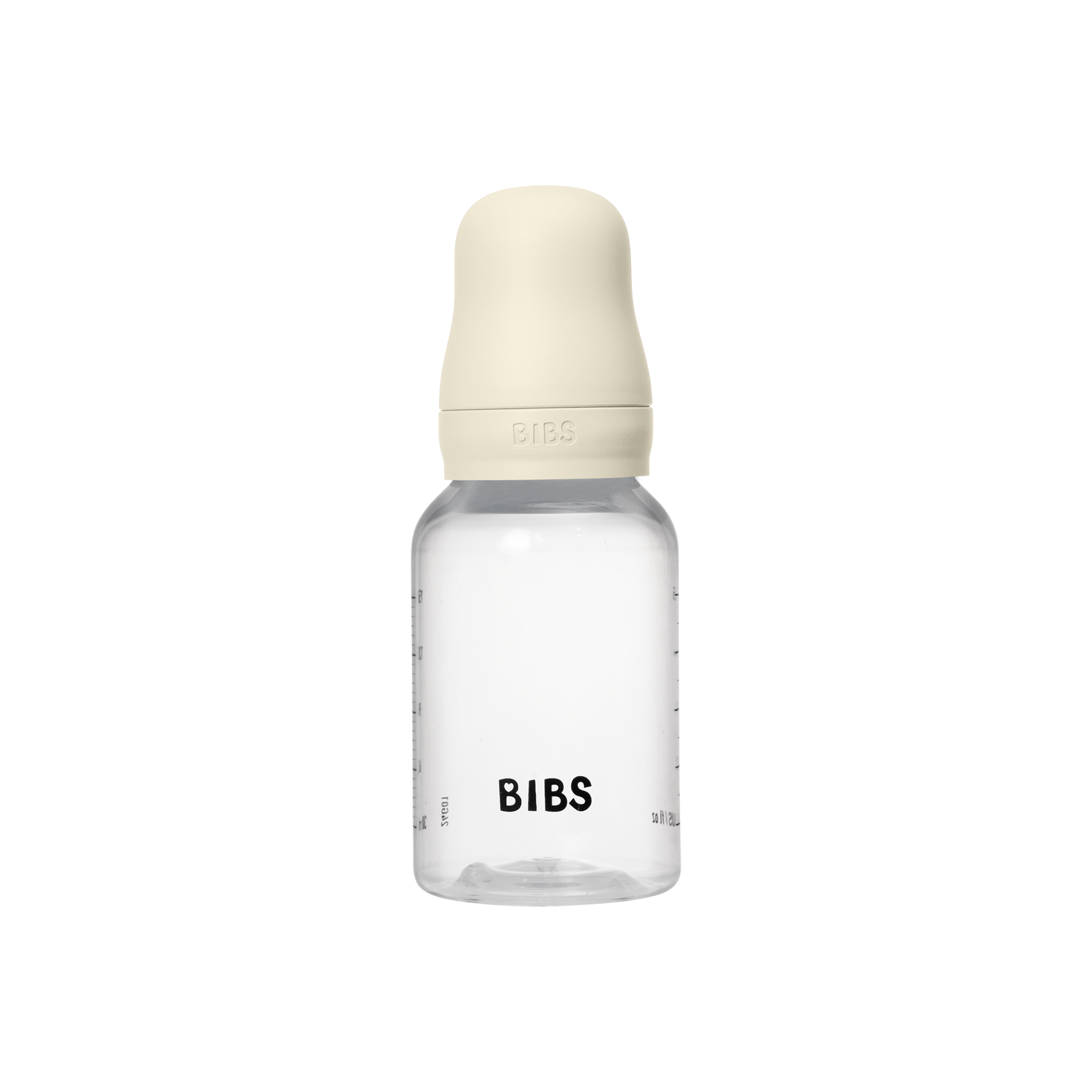 BIBS Baby Bottle Round Silicone 1 pack 150 ml Slow Flow Ivory