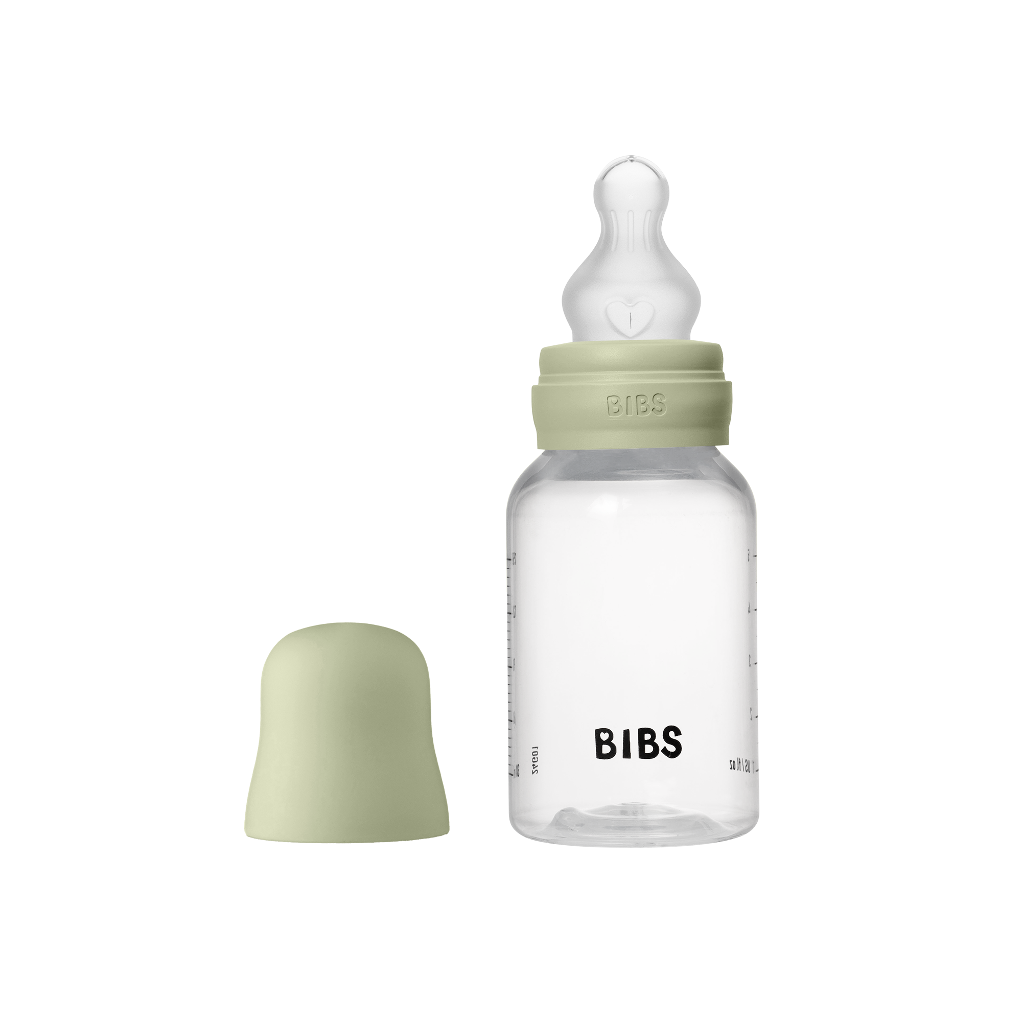 Baby Bottle Round Silicone 1 pack 150 ml Slow Flow Sage