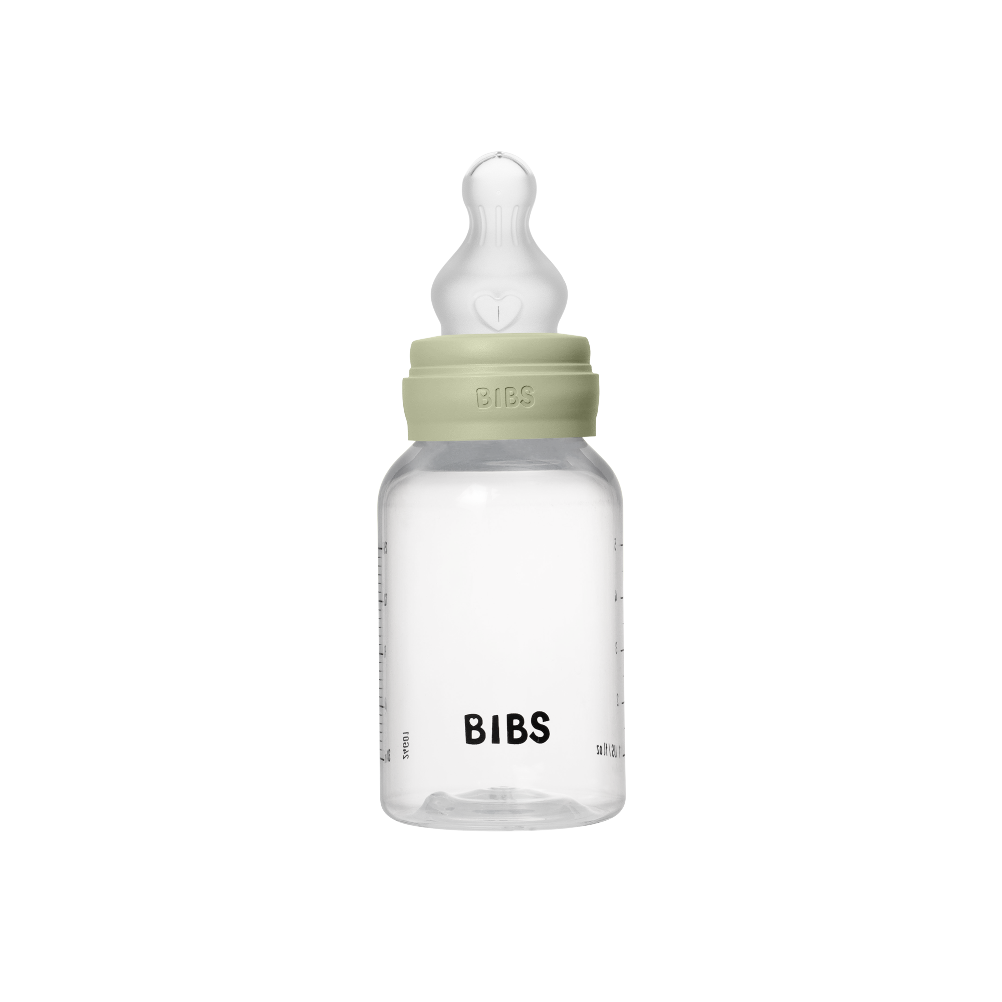 BIBS Baby Bottle Round Silicone 1 pack 150 ml Slow Flow Sage