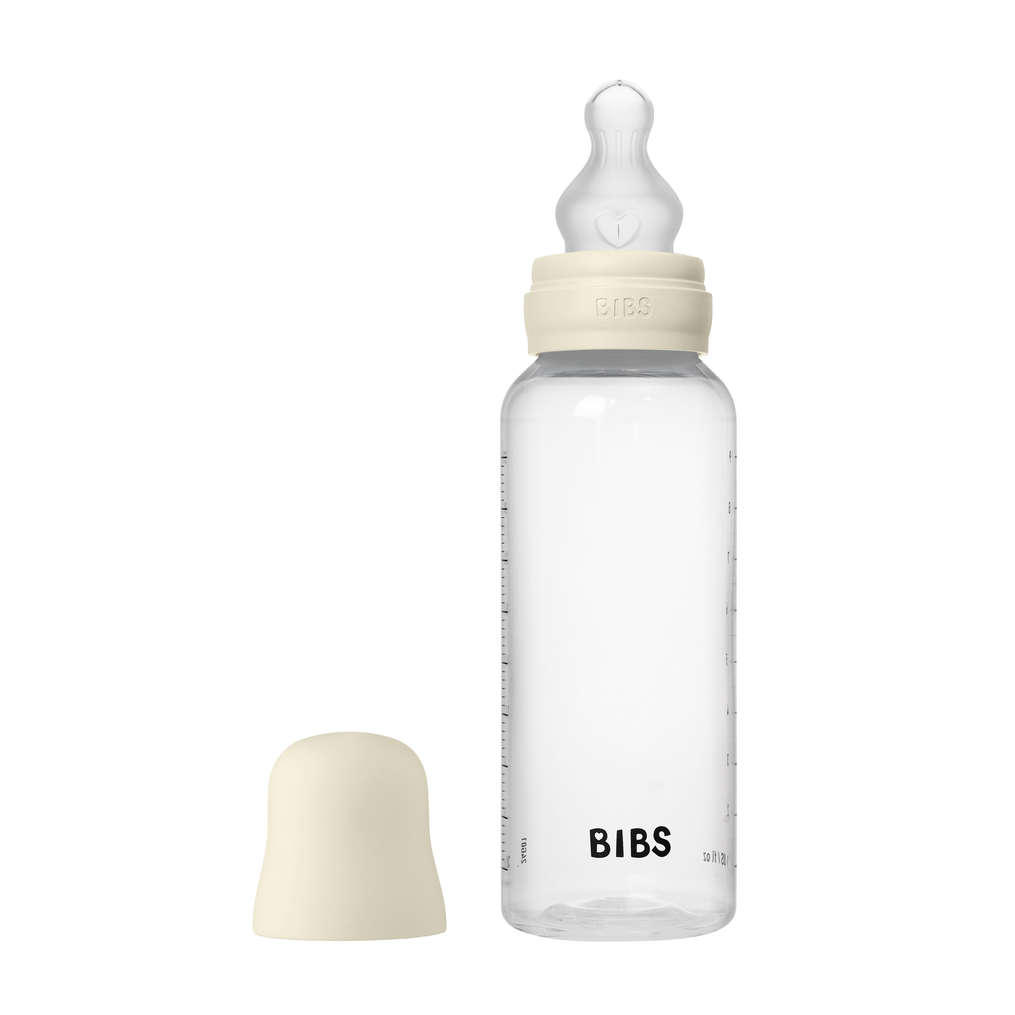 Baby Bottle Round Silicone 1 pack 270 ml Medium Flow Ivory