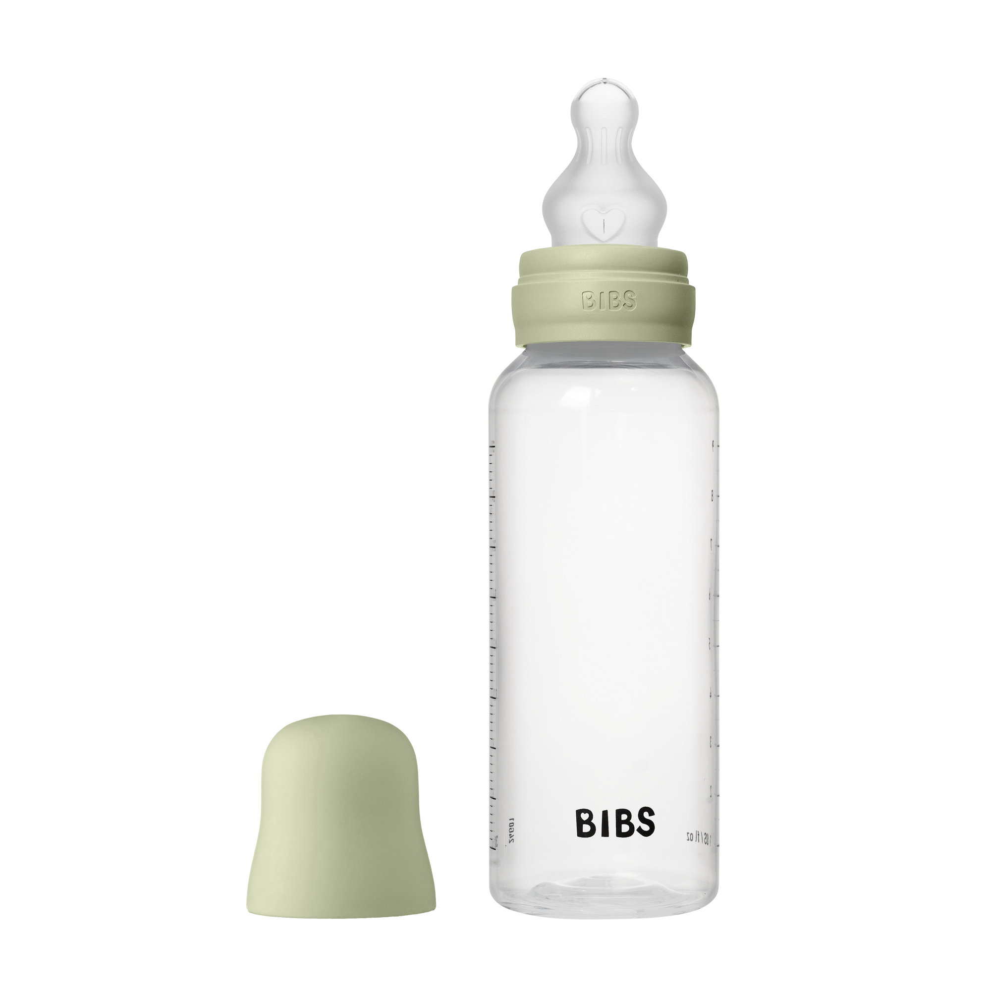 Baby Bottle Round Silicone 1 pack 270 ml Medium Flow Sage