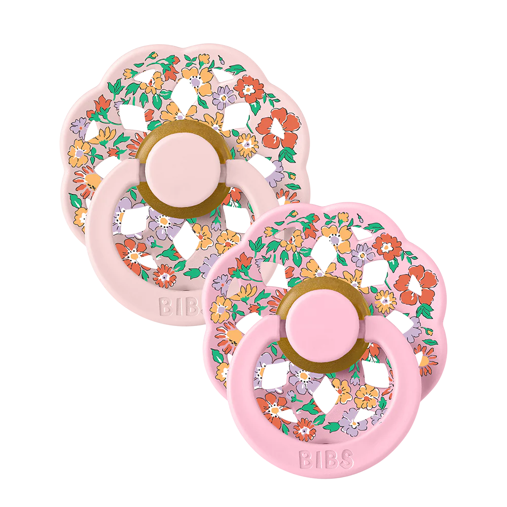 BIBS x Liberty Pacifier Boheme 2 PACK Oscar Meadow Latex Size 2 Blossom Mix SS26