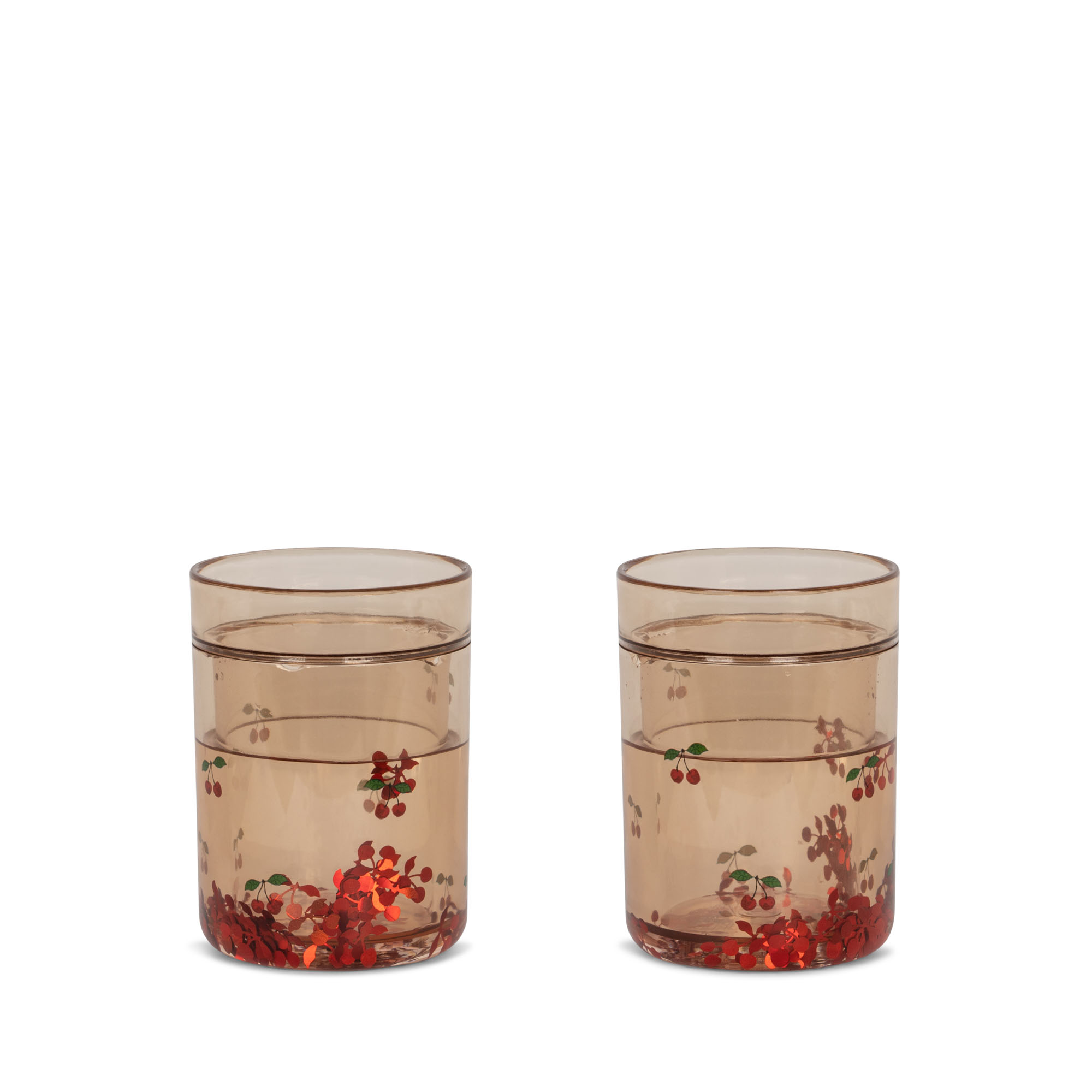 2 PACK GLITTER CUPS CHERRY - HS24